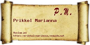 Prikkel Marianna névjegykártya